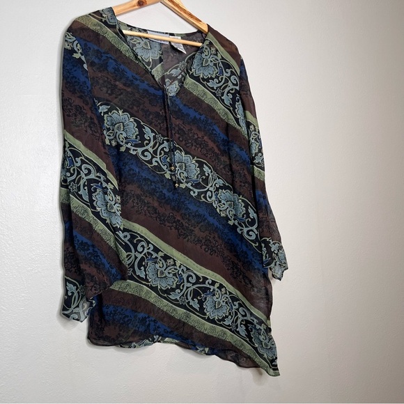 Michael Taylor Flowy Forest Fairy Whimsigoth asymmetric hem bell sleeves Y2K - Picture 7 of 9